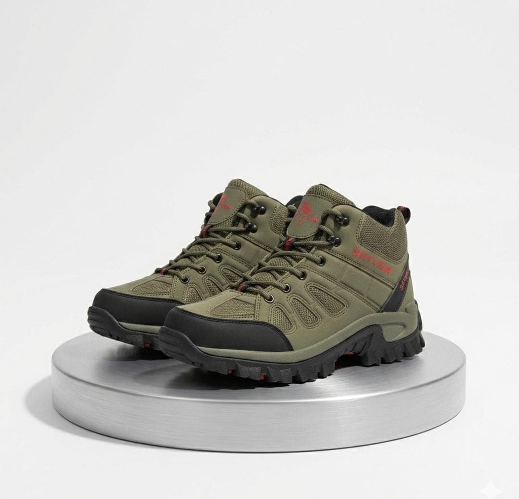 Men’s Mid-Top Hiking Boots - Durable Outdoor Trekking Shoes